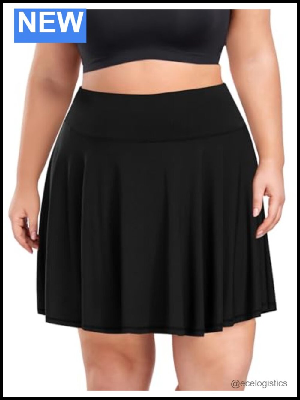 Plus Size Pleated Tennis Skort with Built-In Shorts Athletic Golf Skirt with